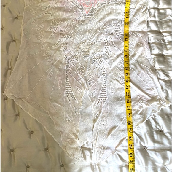 Free People Crochet Shells Scalloped Hem T-shirt - Picture 11 of 13